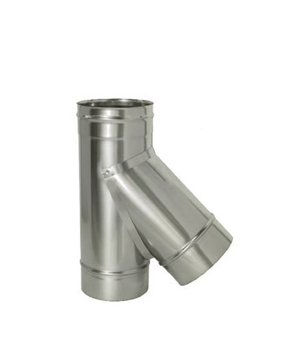 Тройник Дымок 45° х d150 мм без изоляции AISI 439