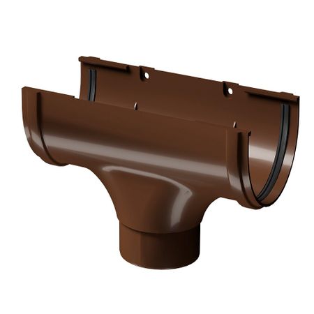 Воронка желоба Docke Premium пластиковая d120-85 мм каштан RAL 8017