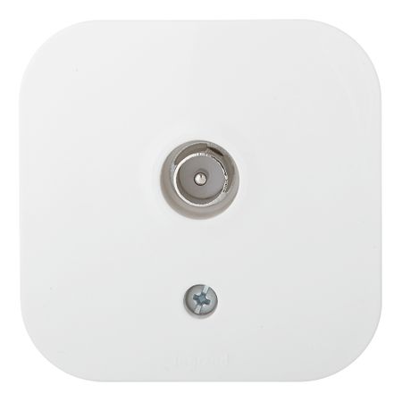 Розетка телевизионная Legrand Quteo накладная белая (782215)