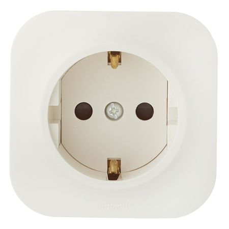 Розетка Legrand Quteo накладная слоновая кость (782250)