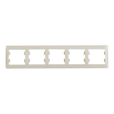 Рамка Systeme Electric Glossa пятиместная бежевая (GSL000205)