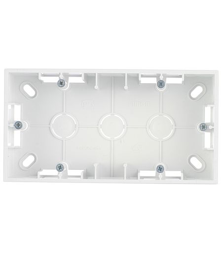 Коробка монтажная Simon 15 двухместная накладная белая (1590752-030)