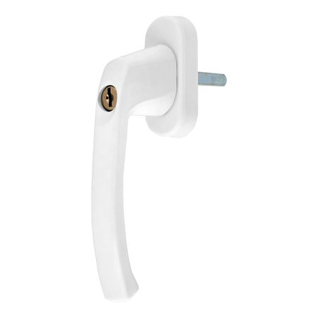 Ручка оконная белая металл W с замком гелевая ручка souffle белая