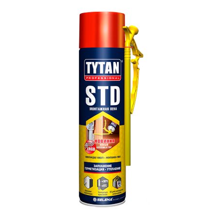 Пена монтажная бытовая Tytan Professional STD Эрго всесезонная 500 мл