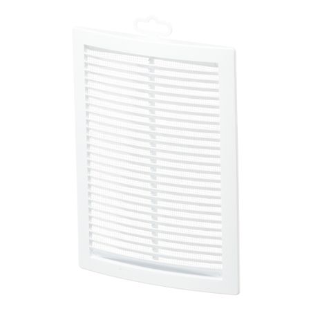Решетка вентиляционная пластиковая приточно-вытяжная Era РЦ 180х250 мм с сеткой белая