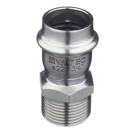 Соединитель VALTEC (VTi.901.I.002205) 22 мм х 3/4 НР(ш) нержавеющая сталь нарезающее давление 6 12 мм трубка до 1 8 1 4 3 8 1 2 мама 304 нержавеющая   с двойным зажимом трубные фитинги соединитель