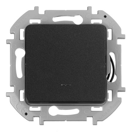 Выключатель Legrand Inspiria одноклавишный встраиваемый антрацит с подсветкой (673613)