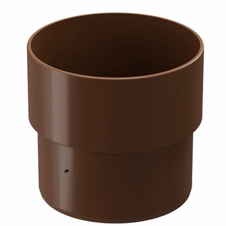 Муфта водосточной трубы пластиковая d80 мм Docke Standard светло-коричневая RAL 8017