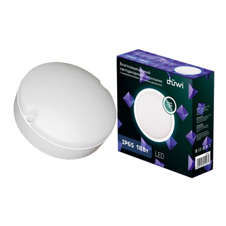 Светильник светодиодный накладной Duwi ДБП-18 4000К 18 Вт IP65 белый с датчиком движения опал (25123 1) ccnp удаленный доступ учебное руководство