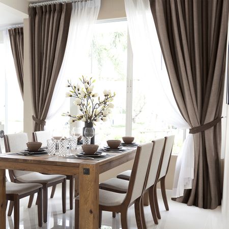 Штора рогожка капучино 200х270 см Волшебная Ночь Зебра (777131)