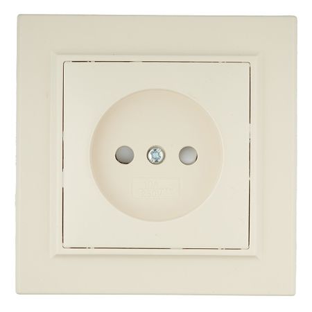 Розетка EKF Минск встраиваемая бежевая со шторками (ERR10-022-200)