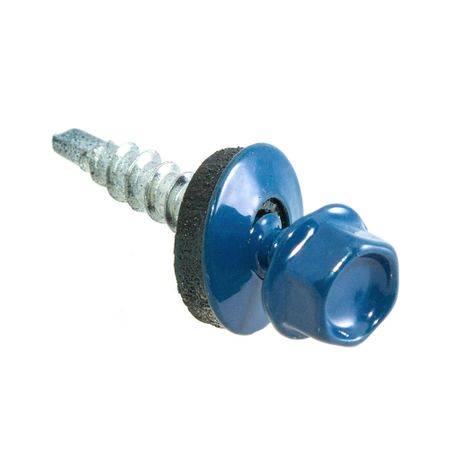 Саморезы кровельные с буром 19х5,5 мм металл-металл синие RAL 5005 (250 шт.) стеклянные пипетки с красной резиновой головкой 10 шт