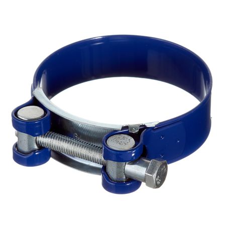 Хомут силовой Hard-Fix 74-79 мм оцинкованная сталь с полимерным покрытием одноболтовый хомуты для шлангов оцинкованные 10 шт