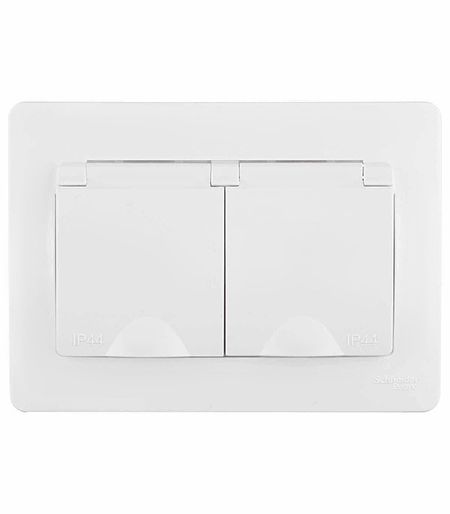 Розетка Systeme Electric Blanca встраиваемая белая со шторками (BLNRS441121)