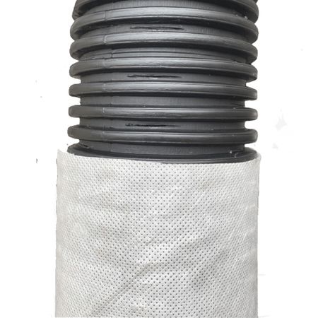 Труба дренажная двустенная гофрированная ДГТД (ДСГТ)-ПНД d110/94,2 мм SN4 с перфорацией в фильтре м.п.