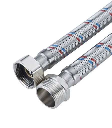 Подводка гибкая для воды СТМ 3/4 ВР(г) х 3/4 НР(ш) 60 см (31256/CWGHM060/06946) двухкулачковая муфта d20 l25 алюминиевая сливовая гибкая муфта bw соединитель двигателя nema17 твердая резиновая прокладка 4 5 6 6 35 8 10 мм