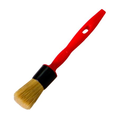 Кисть круглая натуральная щетина пластиковая ручка Wenzo Pro d25 мм для эмалей и лаков на алкидной основе кисть художественная байкал синтетика круглая 3 длинная ручка шк08135