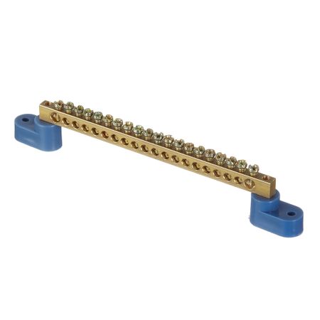 Шина нулевая на 2-х угловых изоляторах EKF PROxima 6х9 мм 20 отверстий синяя (sn0-2-63-20-r) шина нулевая dori на 2 х угловых изоляторах 8 отверстий 1шт