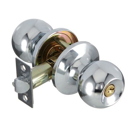 Ручка-защелка Punto кноб 6072 CP-E с ключом и фиксатором хром