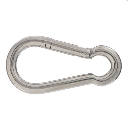 Карабин пожарный d11 мм 120 мм DIN 5299 С нержавеющая сталь карабин пружинный 8х80мм усиленный нержавеющая 1шт