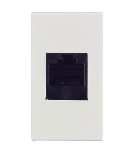 Розетка для кабель-канала компьютерная DKC Viva белая RJ45 1 модуль (45038)