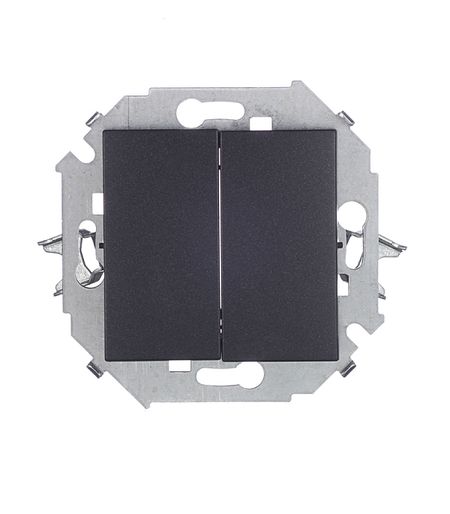 Выключатель Simon 15 двухклавишный встраиваемый графит (1591398-038) российская федерация федеративное устройство крым в составе рф