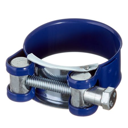 Хомут силовой Hard-Fix 40-43 мм оцинкованная сталь с полимерным покрытием одноболтовый хомуты для шлангов оцинкованные 10 шт