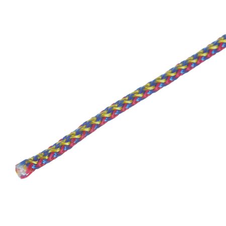 Шнур вязаный полипропиленовый 8 прядей d5 мм шнур декоративный на пластиковой бобине 3мкрасно