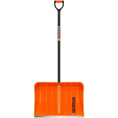 Лопата снеговая Finland пластиковая с деревянным черенком 1500х550 мм (1731-Ч)