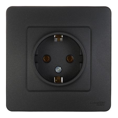 Розетка Systeme Electric Blanca встраиваемая антрацит (BLNRS001016)