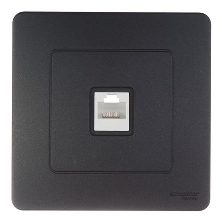 Розетка компьютерная Systeme Electric Blanca встраиваемая антрацит RJ45 (BLNIS045006)