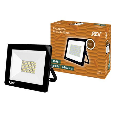Прожектор светодиодный Rev ДО-50 4000К 50 Вт IP65 черный качество a finetrip оптовая цена 1 шт для приборной панели opel vauxhall astra zafira модель 2004 2009 отсутствует лента для ремонта пикселей