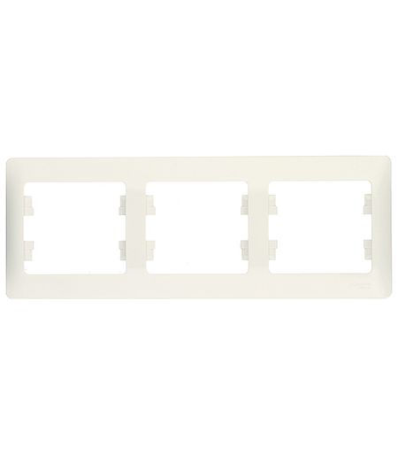 Рамка Systeme Electric Glossa трехместная белая (GSL000103)