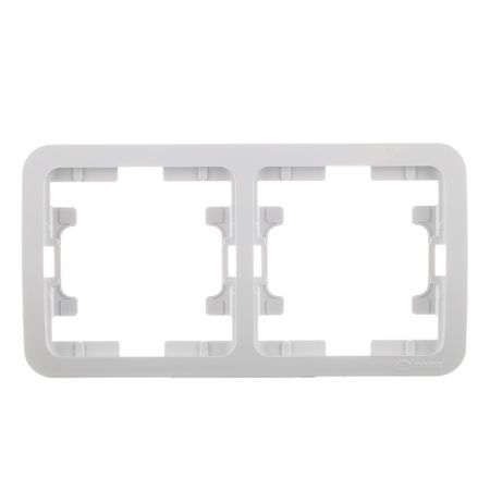 Рамка Makel Mimoza двухместная белая (22012)