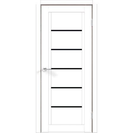 Дверь межкомнатная Next 1 700х2000 мм ПВХ эмалит белая со стеклом с замком