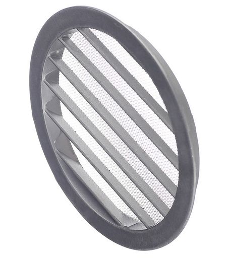 Решетка вентиляционная алюминиевая наружная Era d160 мм с фланцем d185 мм без покрытия