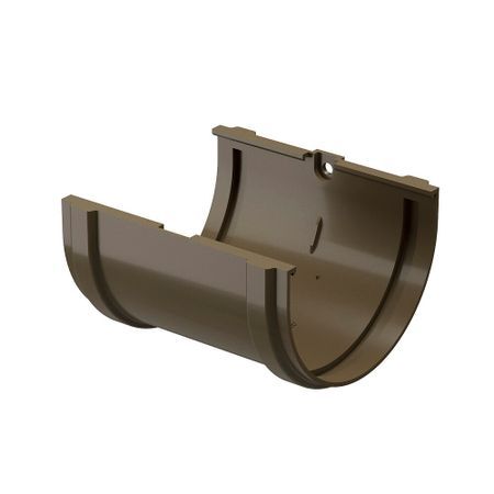 Соединение желоба Docke Premium пластиковое d120 мм каштан RAL 8017