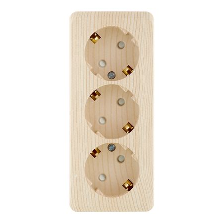 Розетка Systeme Electric Этюд накладная сосна со шторками (PA16-012D)