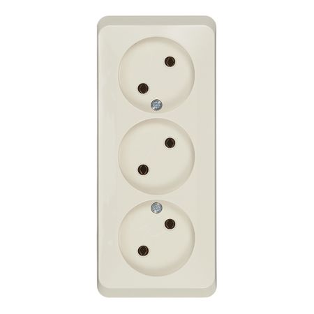 Розетка Systeme Electric Этюд накладная кремовая (PA16-009K)