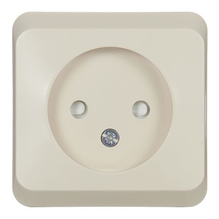 Розетка Systeme Electric Этюд накладная кремовая со шторками (PA16-002K)