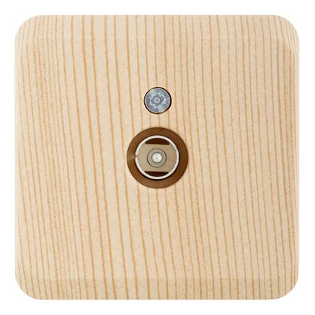 Розетка телевизионная Systeme Electric Этюд накладная сосна (TVA-002D)