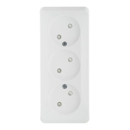 Розетка Systeme Electric Этюд накладная белая со шторками (PA16-010B)