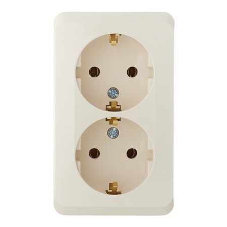 Розетка Systeme Electric Этюд накладная кремовая (PA16-007K)