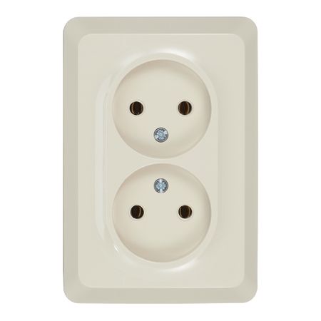 Розетка Systeme Electric Этюд накладная кремовая (PA16-105K)