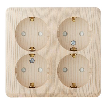 Розетка Systeme Electric Этюд накладная сосна со шторками (PA16-208D)