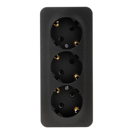 Розетка Systeme Electric Blanca накладная антрацит (BLNRA010316)