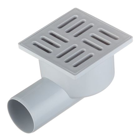 Трап душевой горизонтальный АНИ пласт с гидрозатвором 100х100 мм d50 мм пластиковая решетка (TA5104) снежинки из бумаги волшебная вьюга 100х100 европодвес