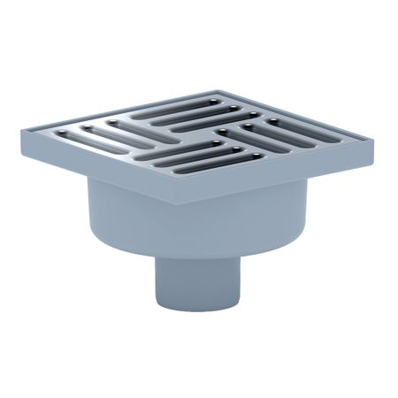 Трап душевой вертикальный АНИ пласт с гидрозатвором 150х150 мм d50 мм решетка из нержавеющей стали (TA5212)