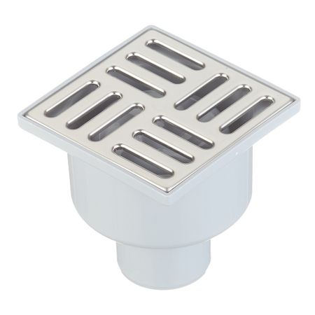 Трап душевой вертикальный АНИ пласт с сухим затвором 100х100 мм d50 мм решетка из нержавеющей стали (TQ5202) снежинки из бумаги волшебная вьюга 100х100 европодвес