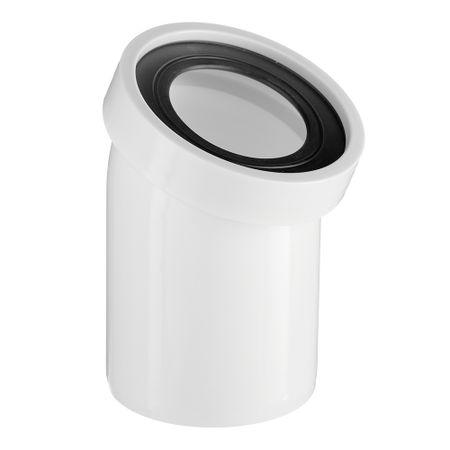 Отвод для унитаза АНИ пласт d110 мм 22,5° пластиковый переходной для унитаза (W2220)